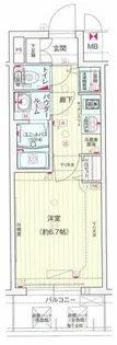 プレサンス立売堀パークシティ【6階】の間取り