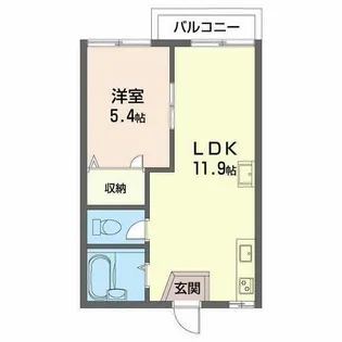 ユニハイツ【0202号室】の間取り