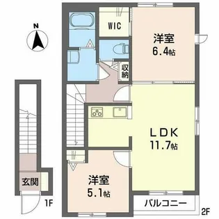 シャーメゾンセイビ【2階】の間取り