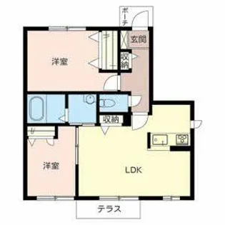 ジオ亀岩S【0101号室】の間取り