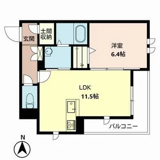 パークサイド戸牧【0303号室】の間取り