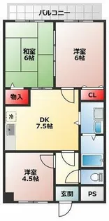 エクセレンスボン松屋【302号室】の間取り