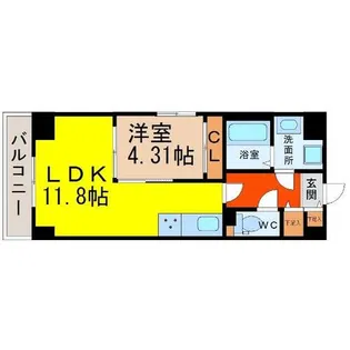 S-FORT鶴舞cube【3階】の間取り