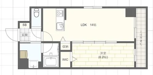 ル・シエル呉服町【6階】の間取り