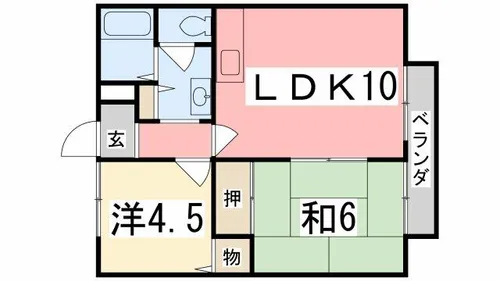 サンエクレール【B107号室】の間取り