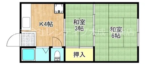 正覚マンション【3階】の間取り