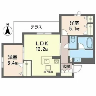 ヒュッゲ コート【0103号室】の間取り