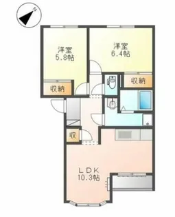 ソレイユA【1階】の間取り