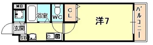 エスポワール西宮【2階】の間取り