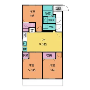 ハイツ長野M棟【1階】の間取り