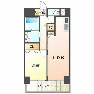 西舞子壱番館【1階】の間取り