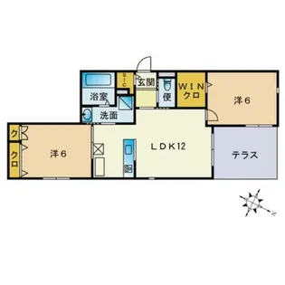 福岡県福岡市博多区板付4丁目【マンション】の間取り