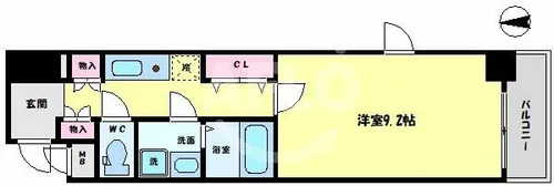 サムティ本町東レジックス【3階】の間取り