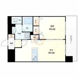 Luxe新大阪I【2階】の間取り