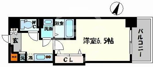 Luxe難波西Ⅰ【9階】の間取り