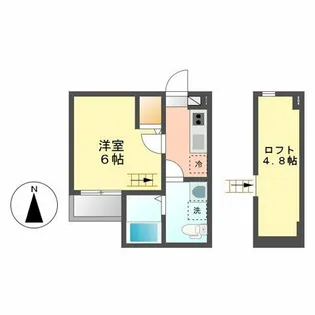 テオドーラ浅間町(TEODORA 浅間町)【102号室】の間取り