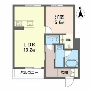 ファミール夜寒【0203号室】の間取り