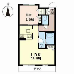 シャーメゾン御所ノ内本町【0102号室】の間取り