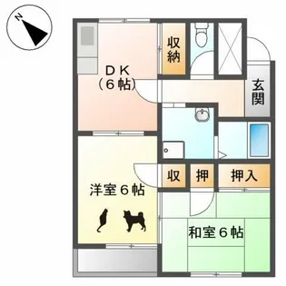 ワイズハウス池端【1階】の間取り
