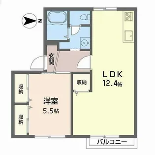 シャルマンハイツ魚崎【2階】の間取り