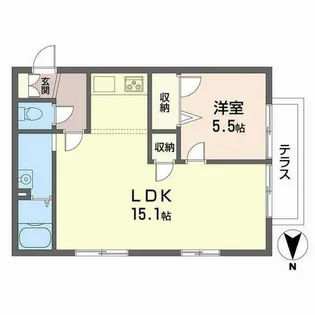 シャルマンハイツ魚崎II【1階】の間取り