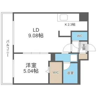 GRAN DUKE八軒【4階】の間取り