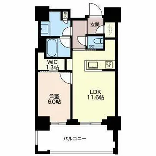 グランドメゾン池下ザ・タワー【1311号室】の間取り