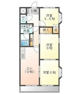 エクセリーヌK-Ⅲ【1階】の間取り