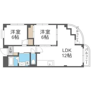 サンライズツイン関目1号館【4階】の間取り