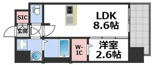 ファステート東大阪アダマス【2階】の間取り