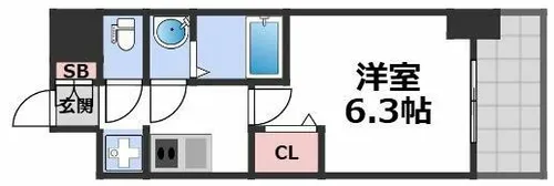 ファステート東大阪アダマス【2階】の間取り