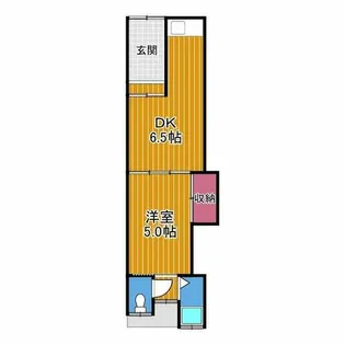 富田林市本町アパート【1階】の間取り