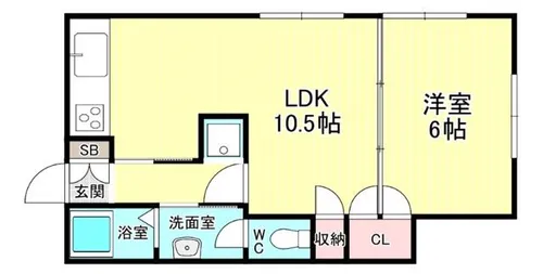 箕面レジデンス別館【2階】の間取り