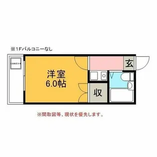 グリーンハイツ六名【1階】の間取り