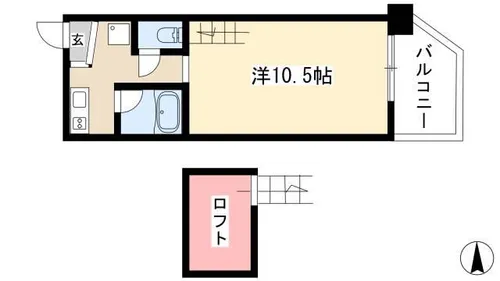 ハウス108車道【407号室】の間取り