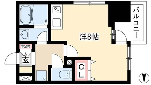 LaSante東別院【206号室】の間取り