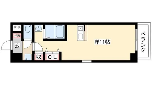 エルミタージュ名駅西【6階】の間取り