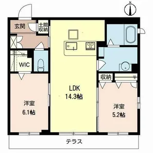 シャーメゾン エトワール【0103号室】の間取り