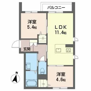 ベレオ茶屋ノ丁【0301号室】の間取り