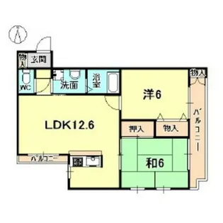 西宮グランドハイツ2【3階】の間取り