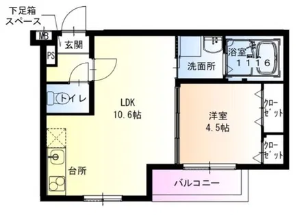 フジパレス西宮南甲子園【1階】の間取り