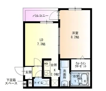 フジパレス西宮南甲子園【2階】の間取り