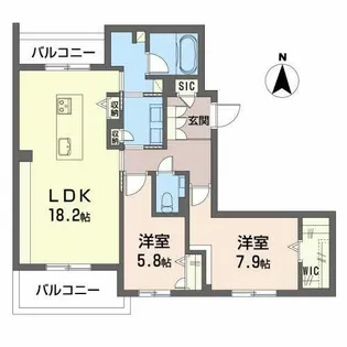 ヴィアソーレ覚王山【0201号室】の間取り