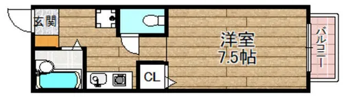 ユーハイツ千【2階】の間取り