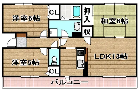 ミーテソシア【1階】の間取り