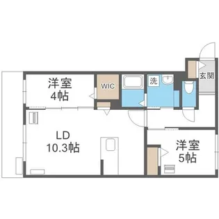 NCウイング中央【201号室】の間取り