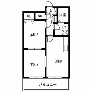 リベルテウイング【202号室】の間取り