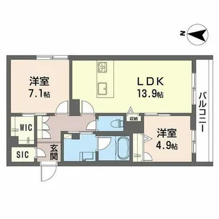 ラバンス【0205号室】の間取り