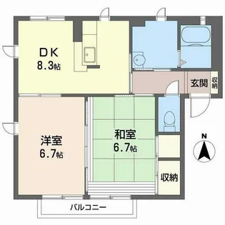 ファミ-ル吉川【0205号室】の間取り