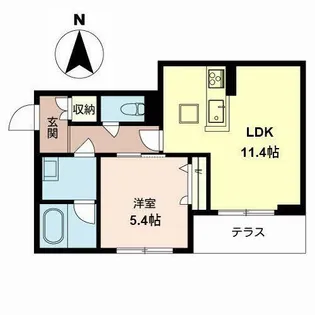 メゾン グランシャリオ【0102号室】の間取り